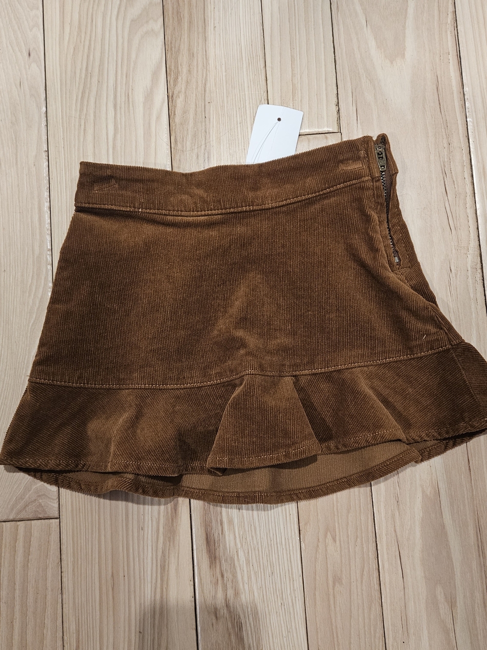 Crewcuts Brown Corduroy Mini Skirt with Ruffle Hem Size 2